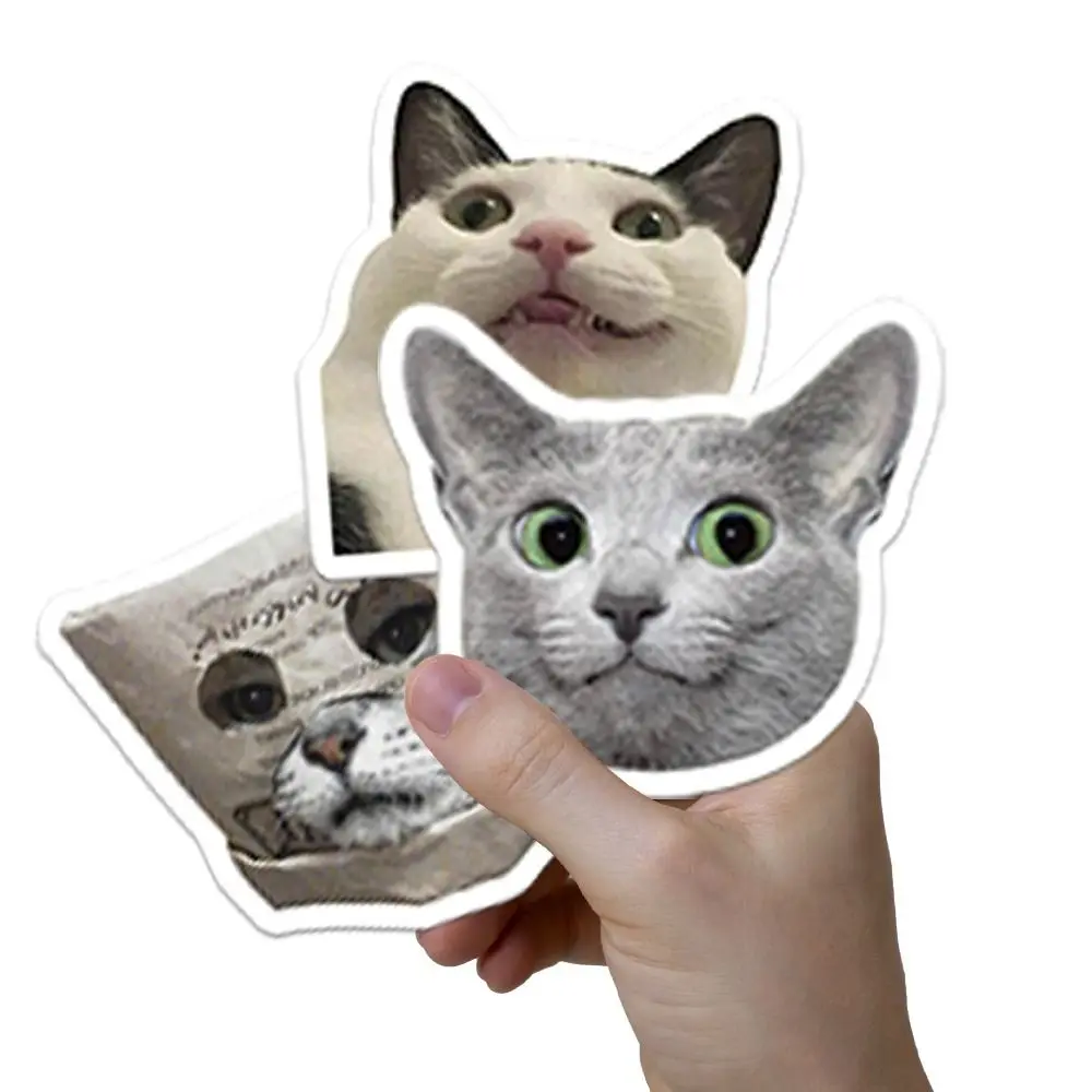New 50PCS Cartoon Sticker Kitten Cute Journal Sticker Removable Waterproof Decoration Gift
