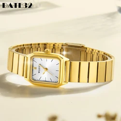 Fashion Women Watch Elegant Leather Band Square Quartz Analog Wrist Watches For Ladies Female Clock Rectangle Diamond Wristwatch