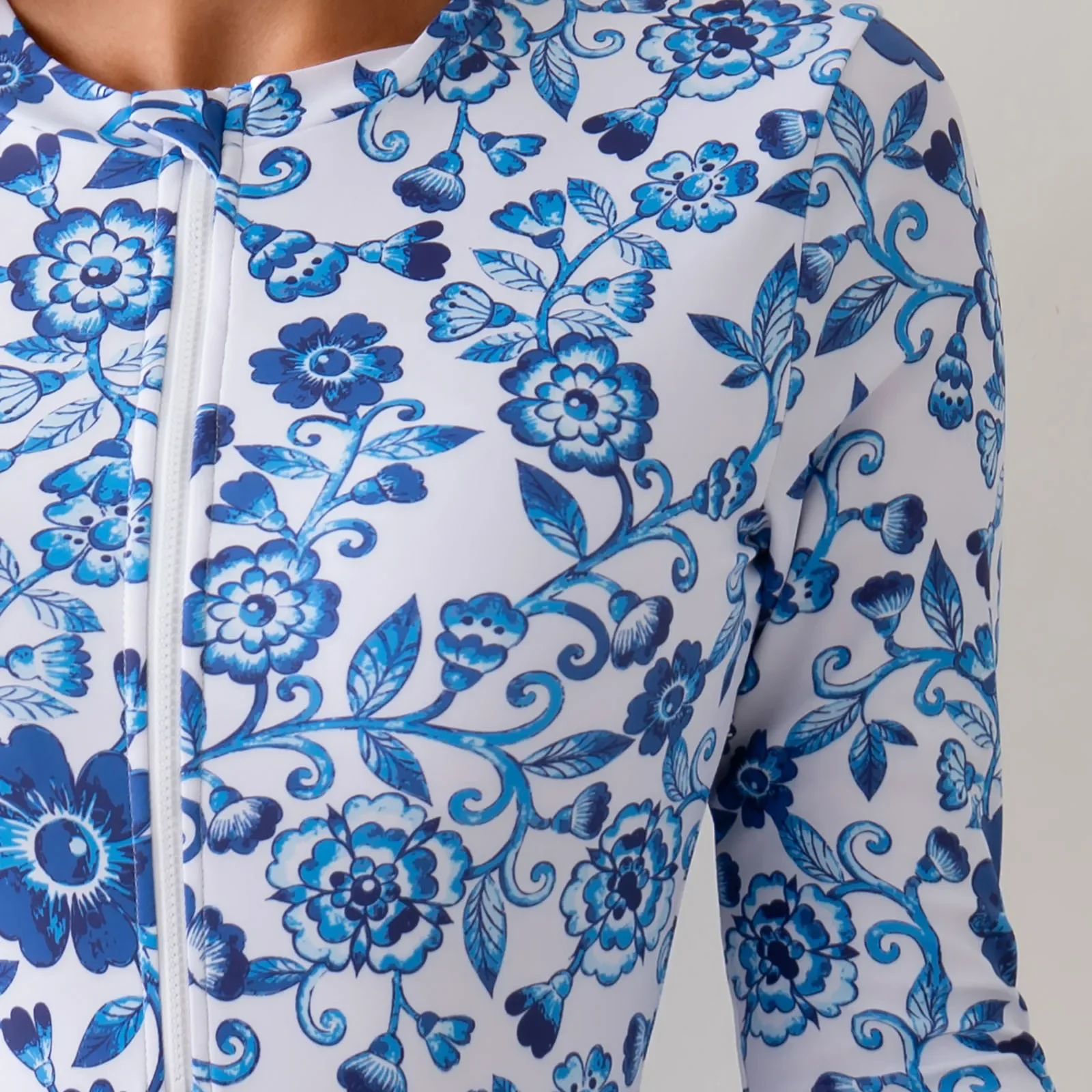 여성 프린트 원피스 수영복 지퍼 슬랜트 숄더 원피스 수영복 비치 섹시 수영복 여성 2025 여성 수영복