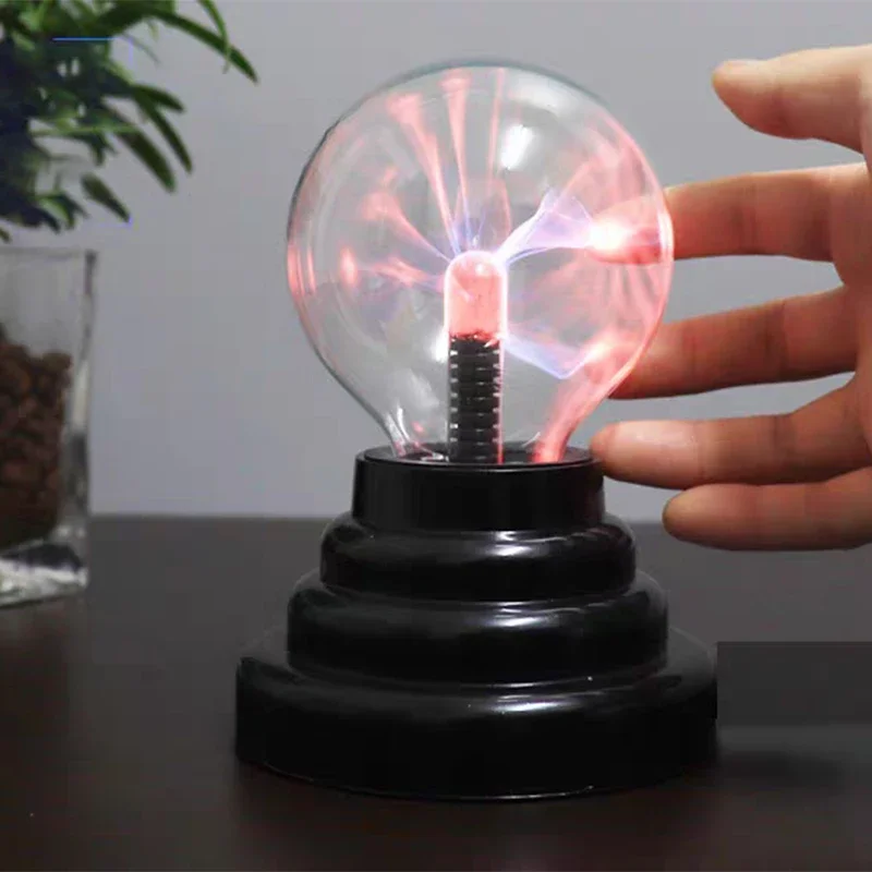 Lampe boule plasma magique à LED de 3 pouces, veilleuse en verre à commande tactile, décor de chambre à coucher, cadeaux pour enfants