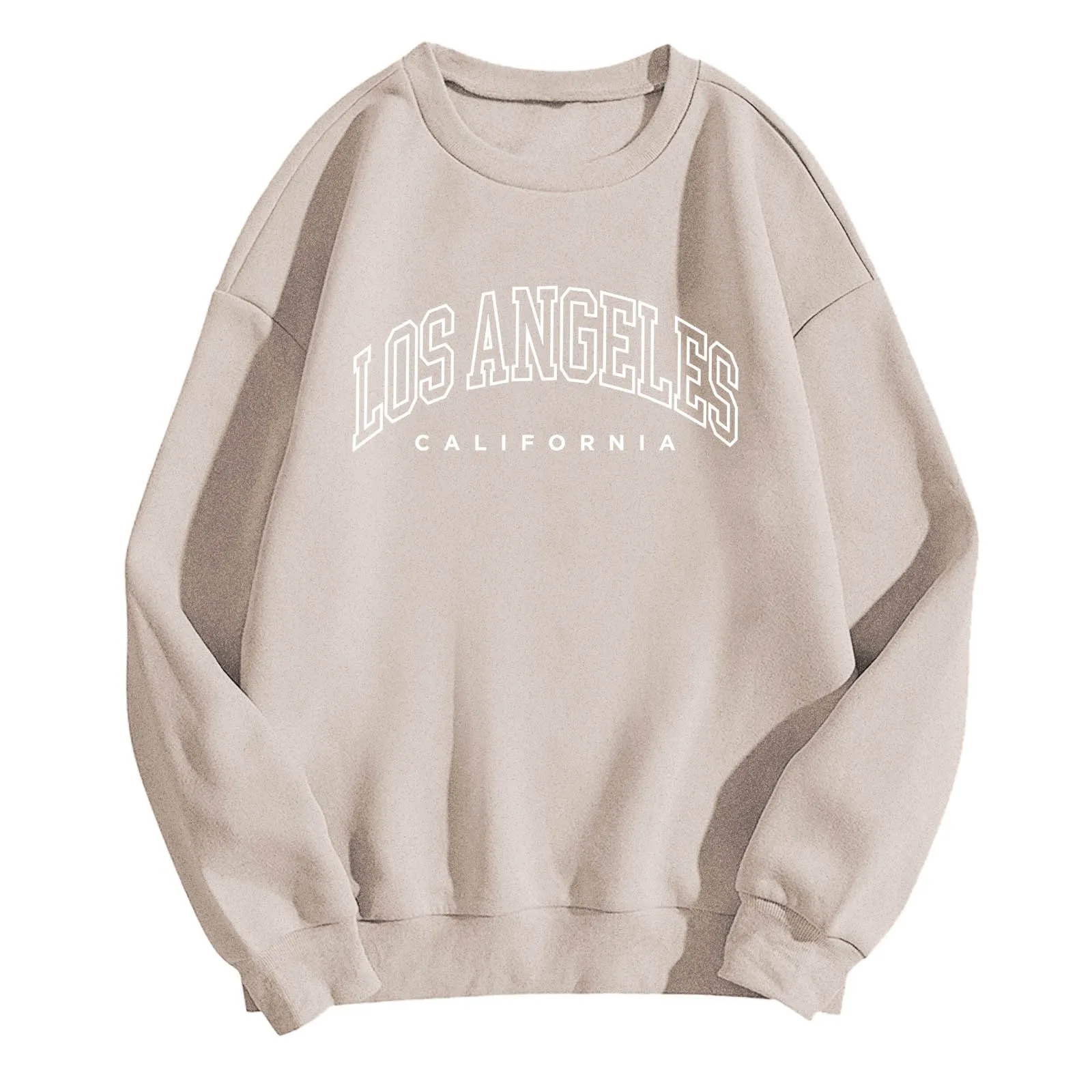 Women Sweatshirt Los Angeles Art Letter Design Streetwear American Style Fashion Autumn Hip Hop Hoodies Loose Casual Fleece Tops