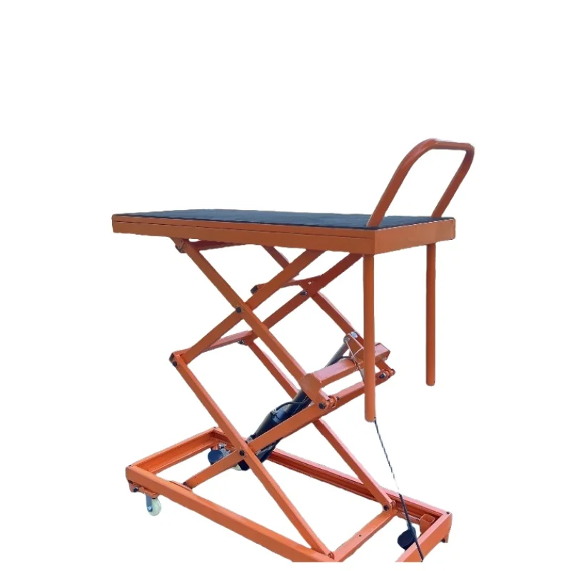 1.5m Automatic Lifting Stool Electric Lifting Platform Foldable Mobile Hydraulic Load-Bearing Flat Trolley for Lift Tables