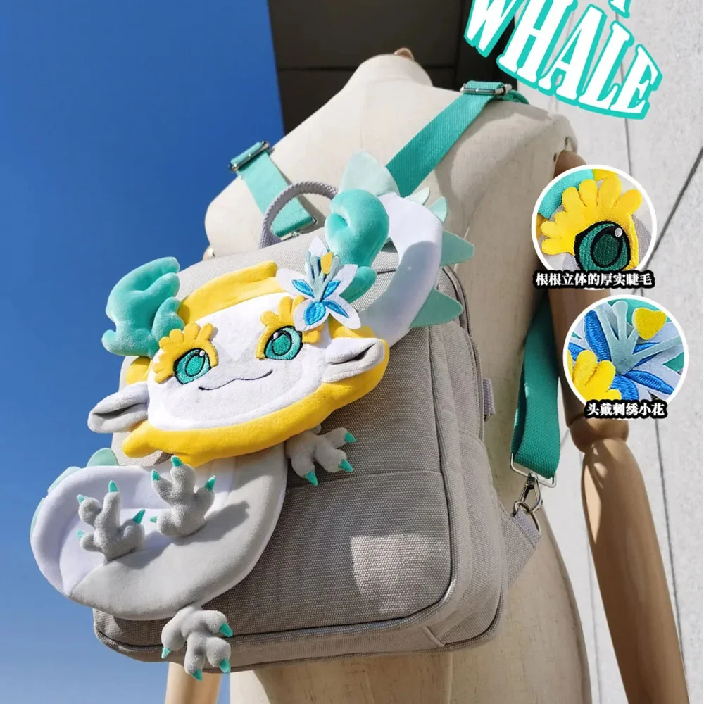 

Zeldas White Dragon Backpack 3D Legended Large Capacity Travel Bag Fans Birthday Gift Anime Plush Cute Cosplay Shoulder Bag