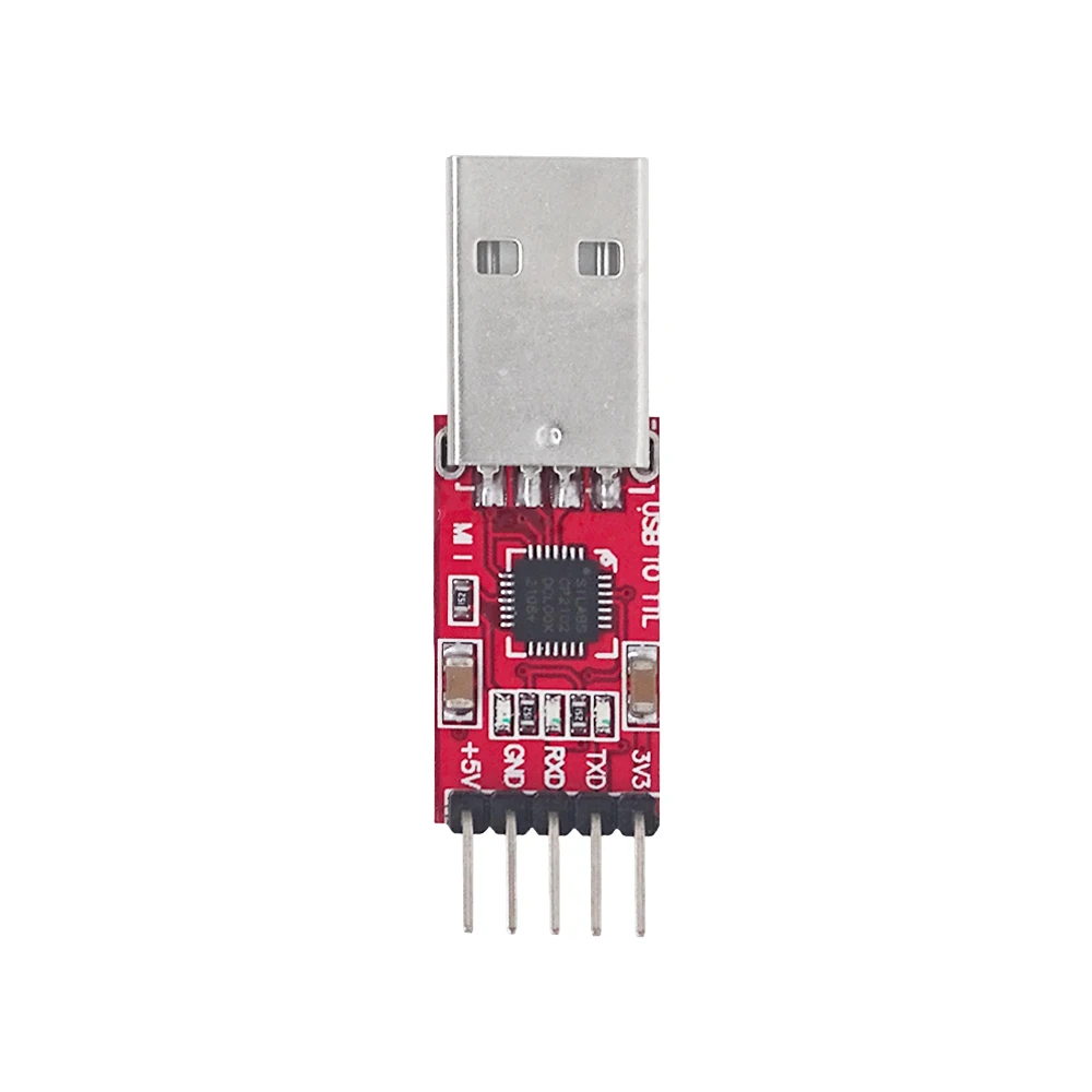 USB 2.0 para UART TTL Serial Converter, Módulo conector, 6Pin, 5Pin, CP2102, 1Pc Lot