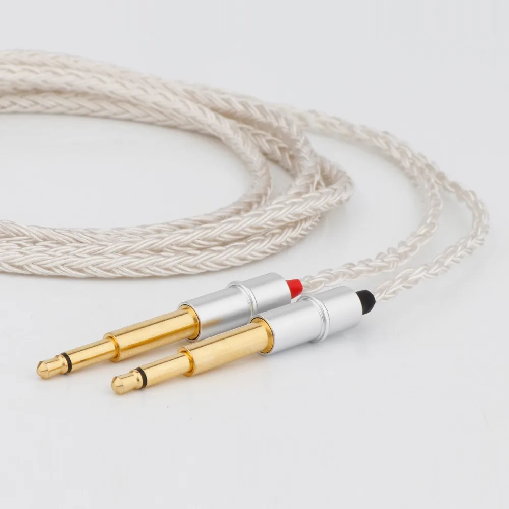 كابل سماعة أذن مطلي بالفضة 16 Core OCC لسماعات الرأس Meze 99 Classics NEO NOIR