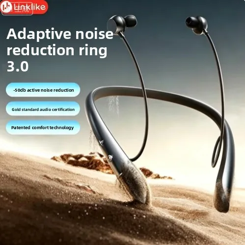 For Linklike LY2 Neckband Bluetooth Earphones, Wireless Sport Earbuds with ANC & Hi-Res Sound for Running