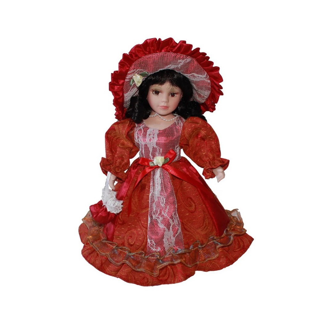 

Realistic Victorian Porcelain Female Doll Materials Collectible Items Suitable For All Ages Gift blue