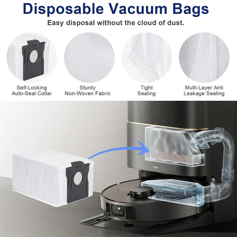 AB43-Zubehör für Dreame X40 Ultra Roboter Staubsauger Ersatzteile Hauptseitenbürste Hepa-Filter Mopp Pad Staubbeutel