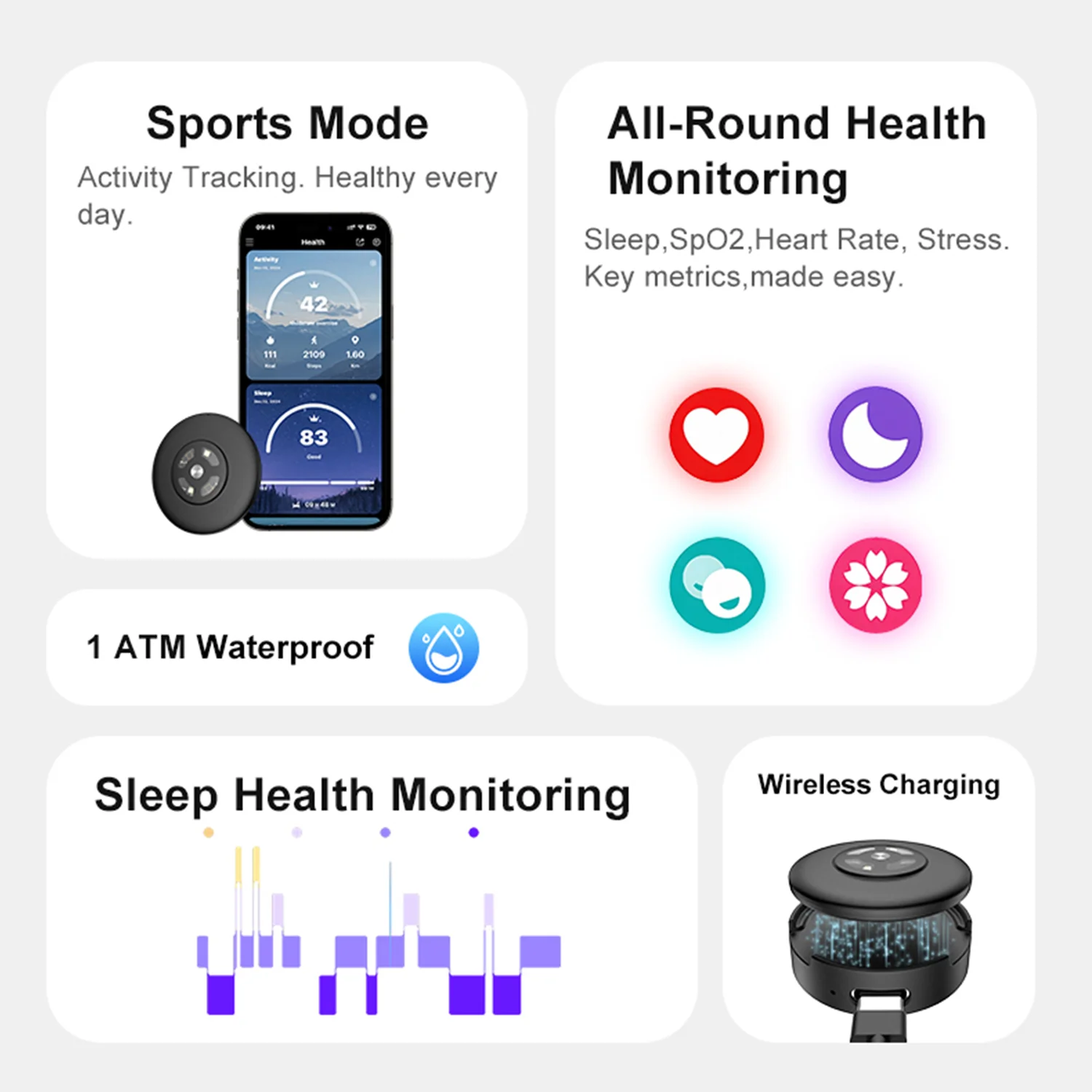 Smart AI Watch Patch, Smart Health Sport Detection Device, Stick it on the Back of Any Watch, Turn Any Watch Into A Smart Watch