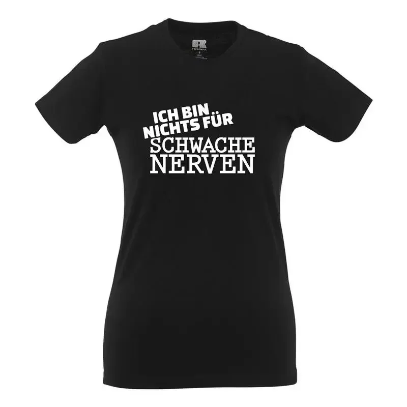 Ich bin nicht für Schwächlinge, ich schreibe lustige Texte, ich sage Zitate, ich trage ein Mädchen-T-Shirt.