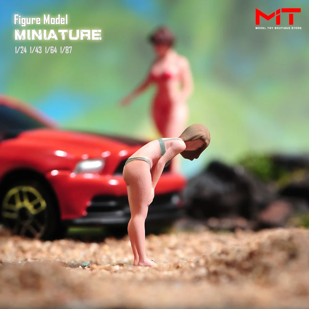 شكل فتاة بكيني للشاطئ الصيفي ، ديوراما بطبعة ثلاثية الأبعاد ، ديكور مشهد إبداعي 1: 87 ، أكسسوارات ، من من من من من من ؟