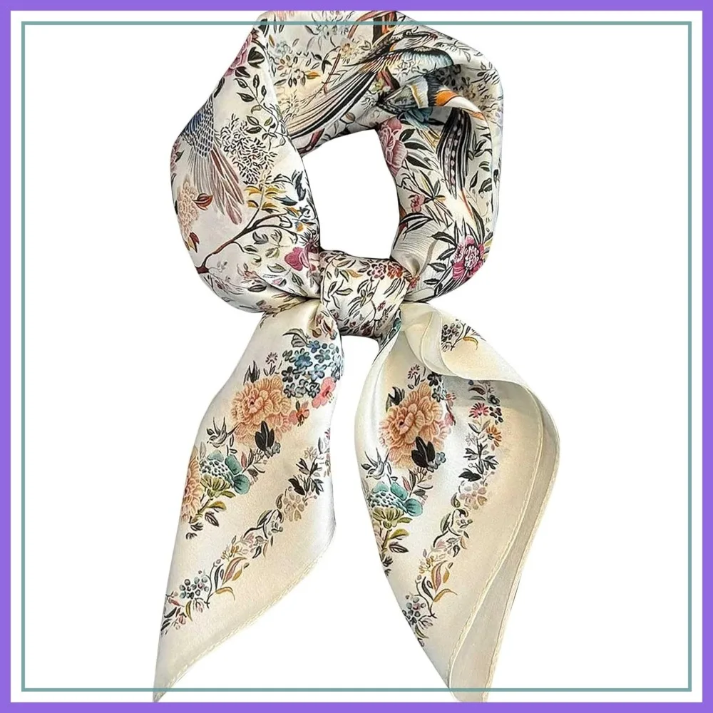 

Lightweight Satin Bandanas for Women, Neck Hair Wrap, Sleeping Head Scarf 27.5"