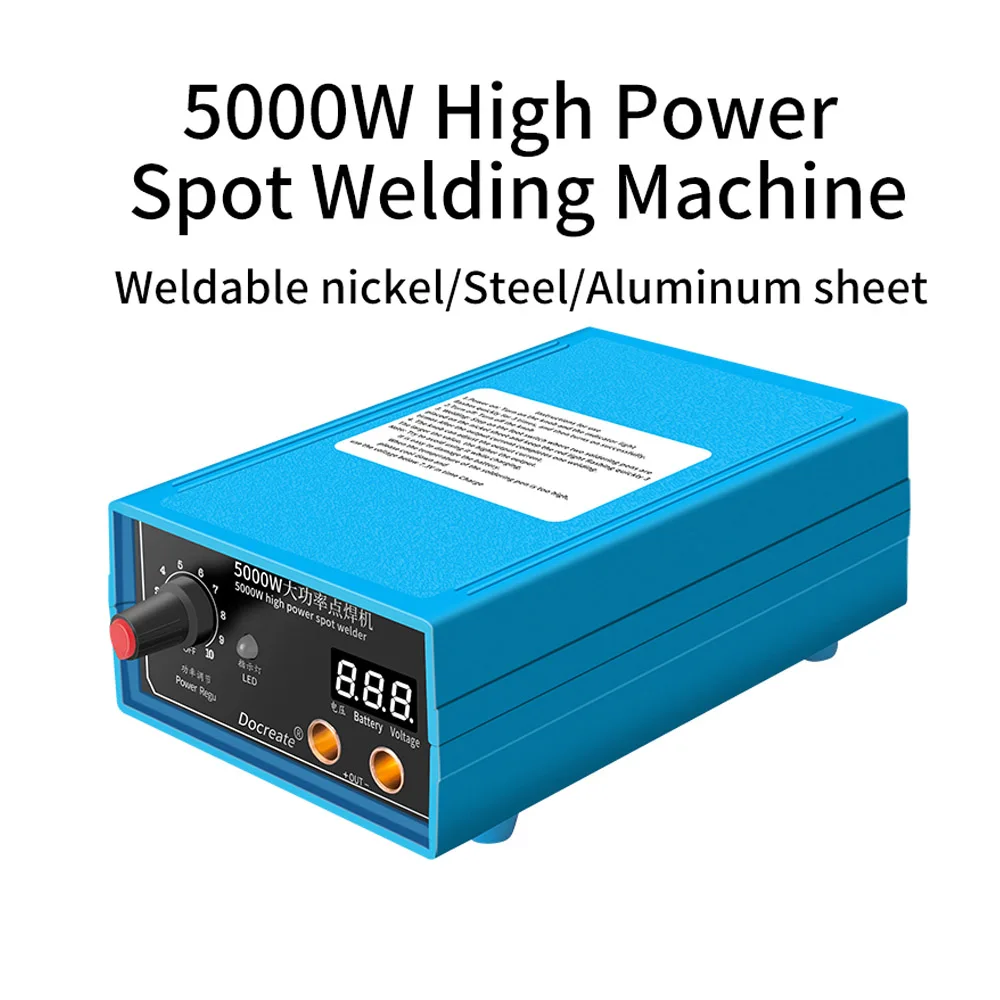 High Power 5000W Spot Welding Handheld Machine Portable 0-800A Current Adjustable Welders for 18650 Battery