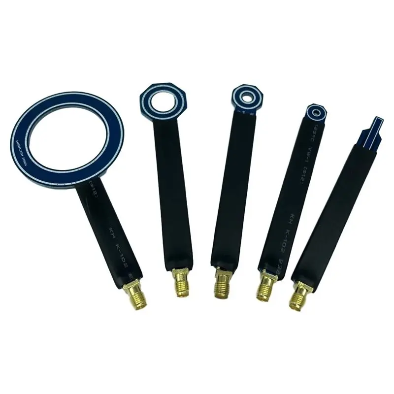 EMC EMI Near-Field Probe Set, Half Shield Near Field Antenna Kit,Frequency 9K-7GHZ, Male Thread, 5Pcs