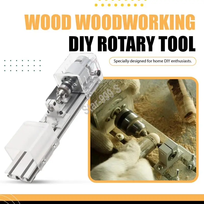 Appliances Parts Mini Lathe Machine DIY Woodworking Wood Lathe Milling Machine Grinding Polishing Beads Drill Rotary Tool Set EU