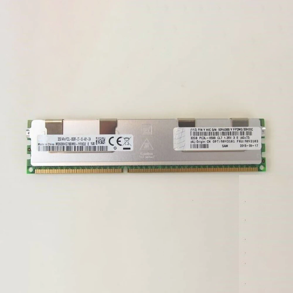 1 peça para ibm ram x3850 x5 7143 x3650 m3 90y3101 90y3103 32gb 8500r ddr3 1066 memória de servidor