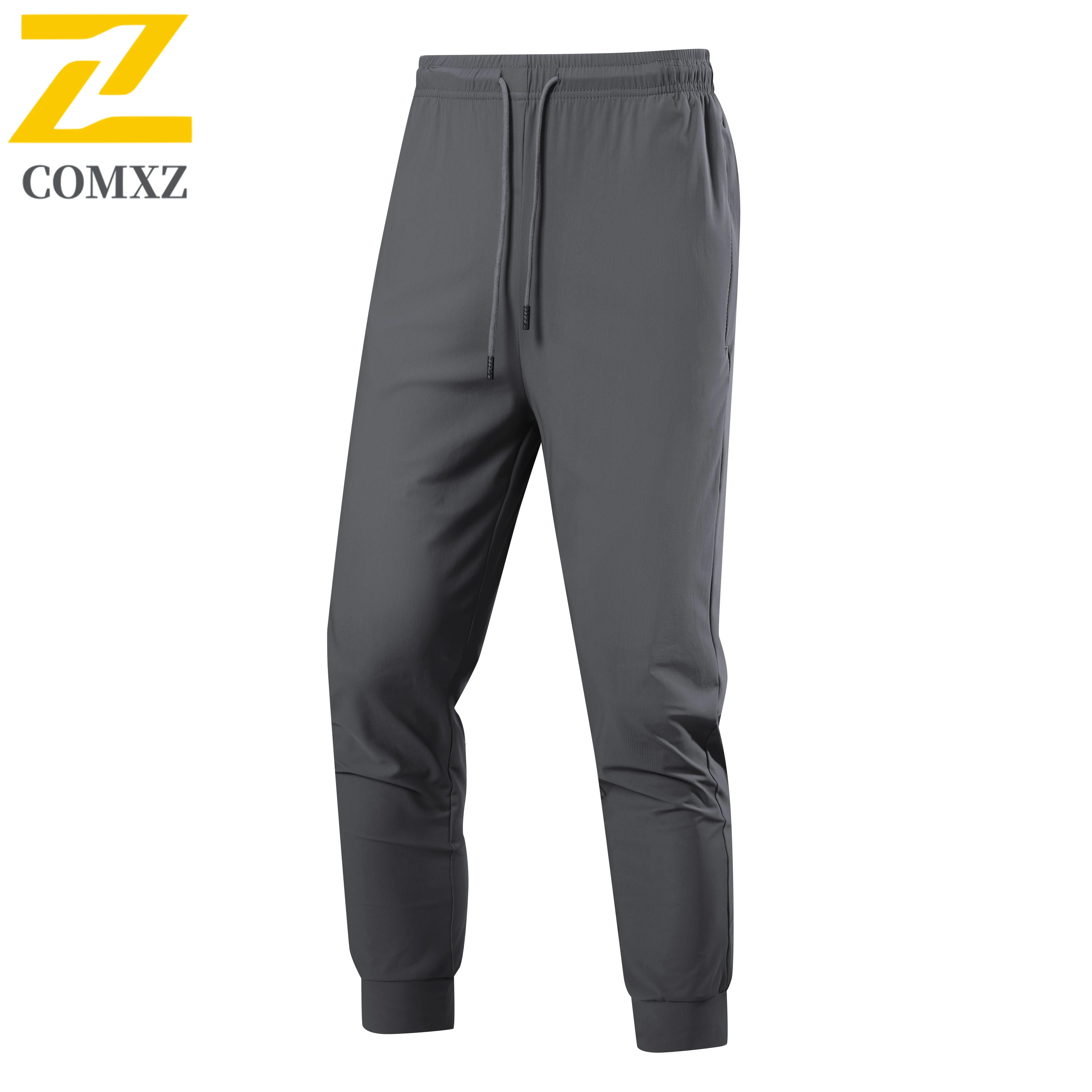 

Мужские повседневные брюки из ледяного шелка, летние быстросохнущие дышащие эластичные шаровары для фитнеса и спортзала с эластичной резинкой на талии, уличные спортивные штаны