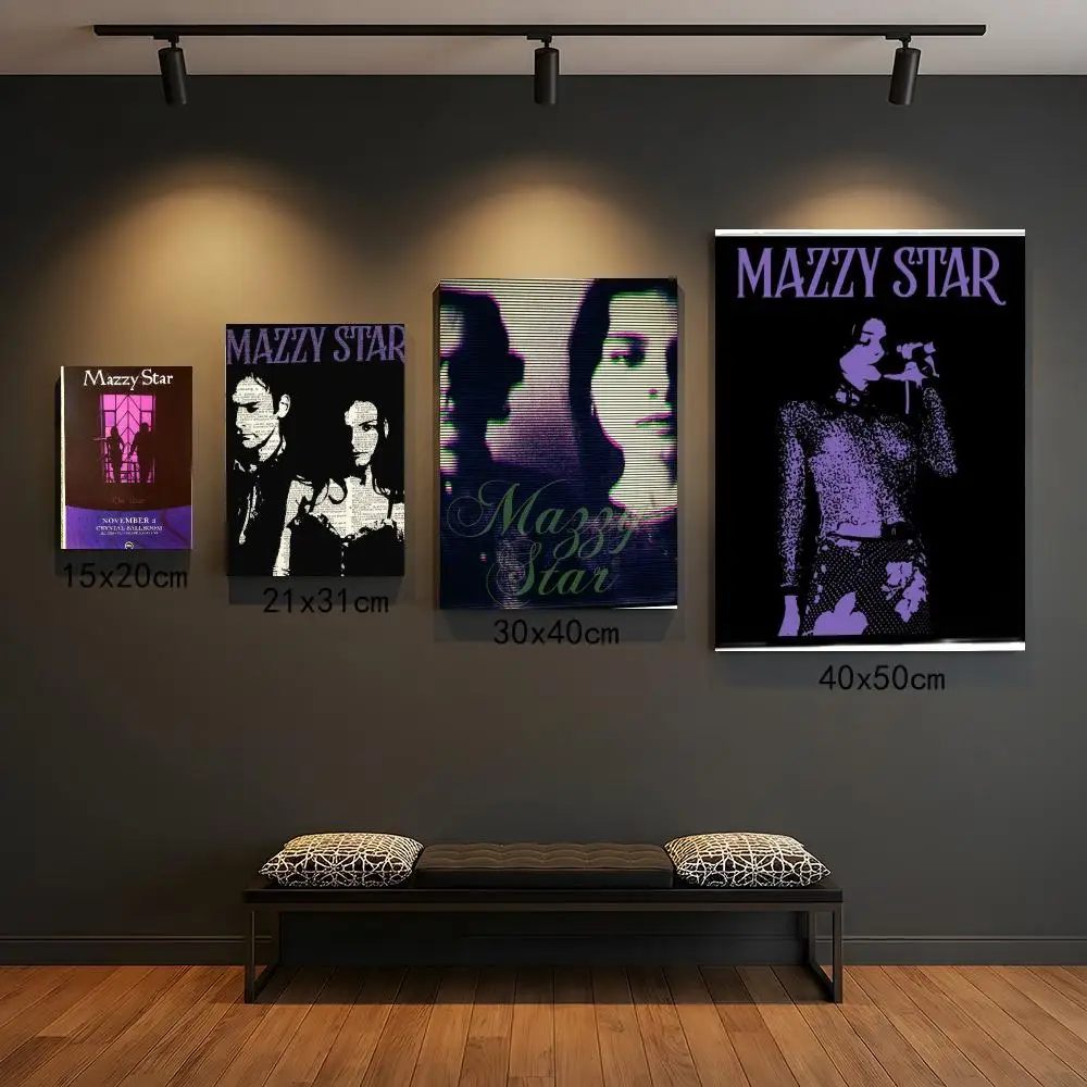 band M-Mazzy Star-R Poster Peel and Stick Wall Art for Cafe Office Bar and Home Decoration