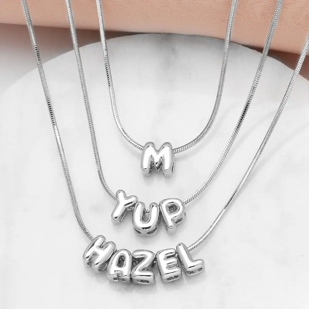 

Digital Letter Jewelry Europe and The United States Cross-border DIY with 26 English Pendant Necklace White K Clavicle Chain 300