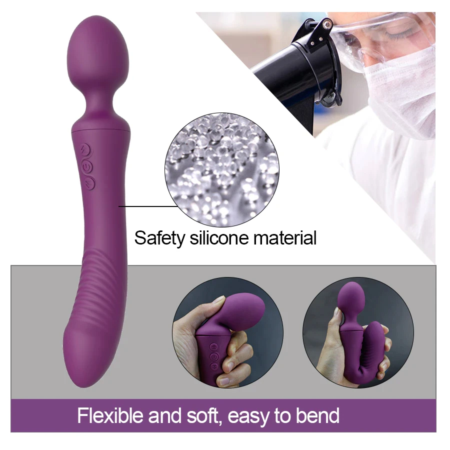 Dual Vibrator Dildos Wand Sexy Product for Women 10 Modes Clit Stimulator G Spot Vagina Massager Adult Sex Toys 18+