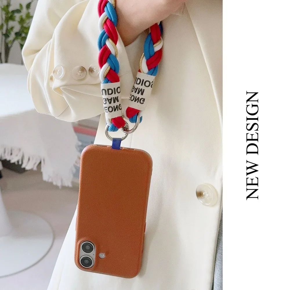 

Colorful Mobile Phone Lanyard Anti Lost Short Mobile Phone Chain with Clip Card Multifunctional Hand Wrist Strap Universal