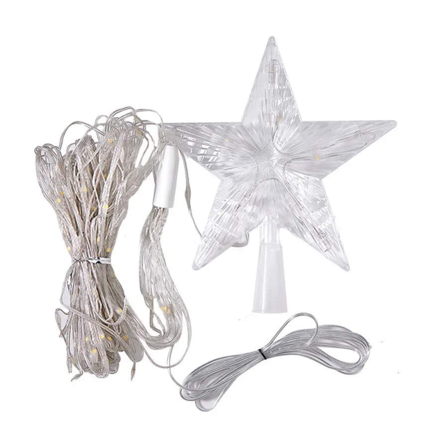 Imagem -06 - Led Five-pointed Estrelas Jardim String Lights Fairy Lights Cachoeira Exterior Decoração do Pátio Festa de Natal 2m Tiras