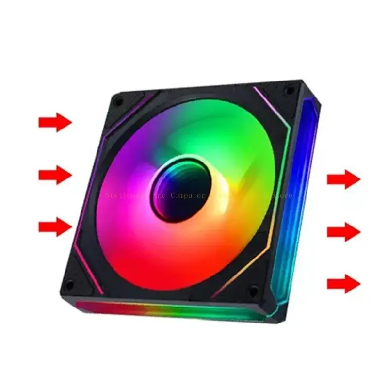 جهاز كمبيوتر PWM PWM 120 مم لضبط مروحة تبريد الحالات ARGB LED 12 سم هادئة 6PRO