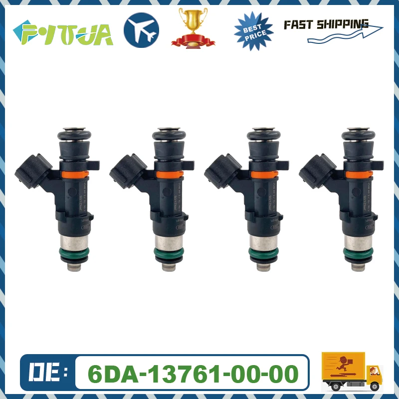 

4pcs Fuel Injector 6DA-13761-00-00 6DA-13761-01 For Yamaha Outboard 150HP 175HP 200HP Brand New