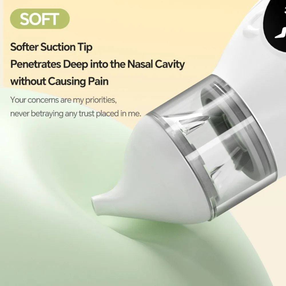 

Rechargeable Baby Electric Nasal Aspirator 2 Silicone Tips with 9 Suction Levels Newborn Nose Sucker Suck Out
