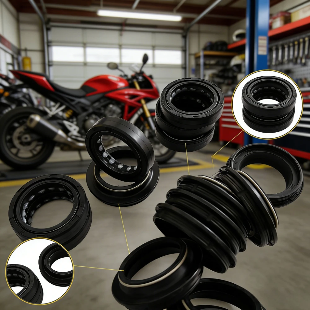 

41x53 mm Front Shock Fork Damper Shaft Oil Seal Retainers Dust Cover For Kawasaki Z900 Z900R Z900RS Z 900 RS 2018-2024 2023 2022