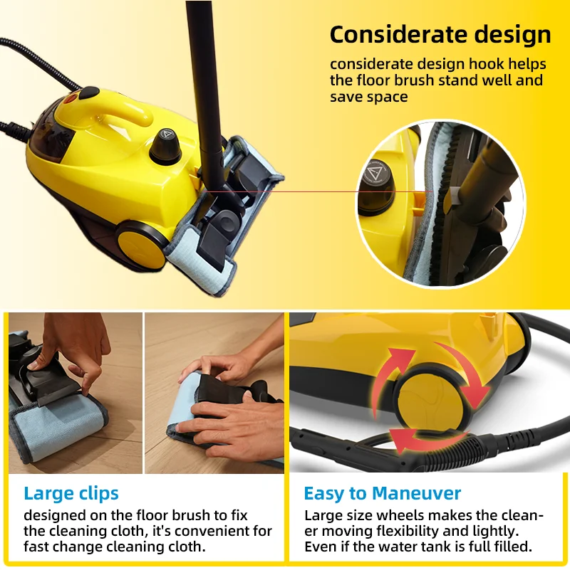 110V 240V Handheld Portable Steam Mop Carpet Extractor Jet Steam Cleaner Machine for Hard Surface Chemical Free Safe for Pet