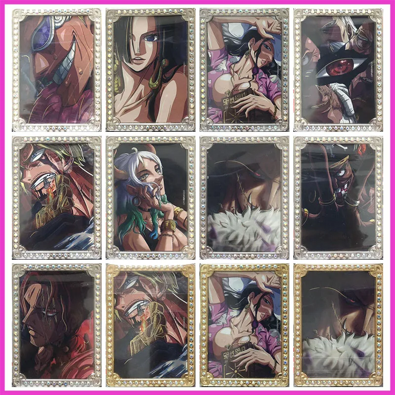 Anime ONE PIECE Rare Limited Metal Cards Sanji Yamato Teach Hancock Robin Toys for boys Collectible Cards Birthday Present