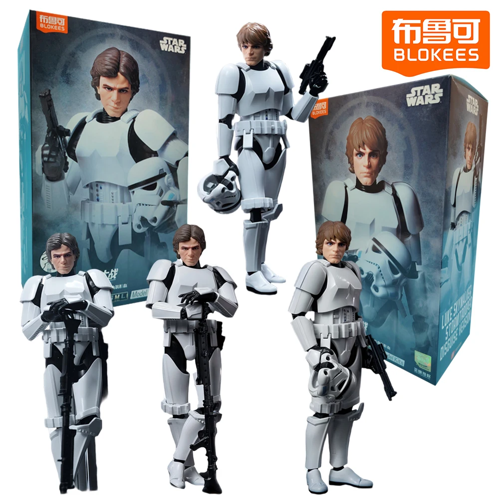 

Original Blokees Star Wars Action Figures Champion Class Luke Skywalker Assembled Model Kits Exquisite Details Ornaments Gifts