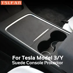 Suede Center Console Cover Protector for Tesla Model 3 Y 2021-2026 3 Highland Y Juniper Central Panel Sticker Car Accessories
