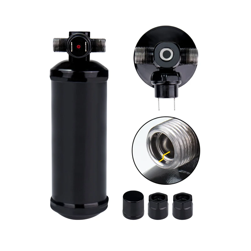 High-Efficiency 515-3R A/C Receiver Drier - #6 Thread 3/8, Built-in Switch & Accumulator Filter for Automotive