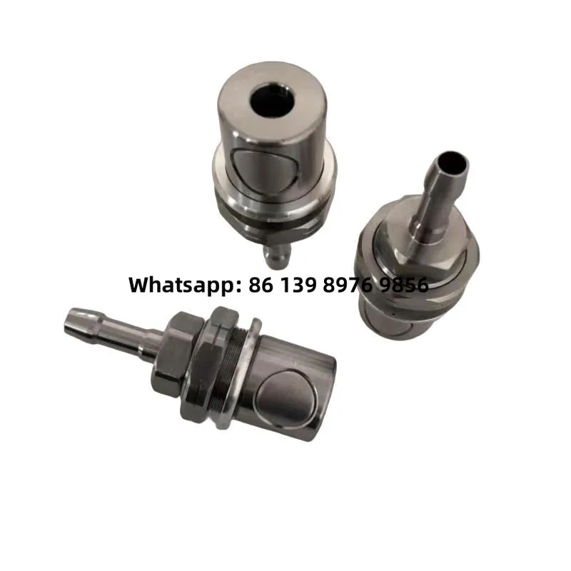STAUBLI Quick-Connect Panel Socket With Button-Style Stainless Steel Plug Model Rbe06.2100/2150