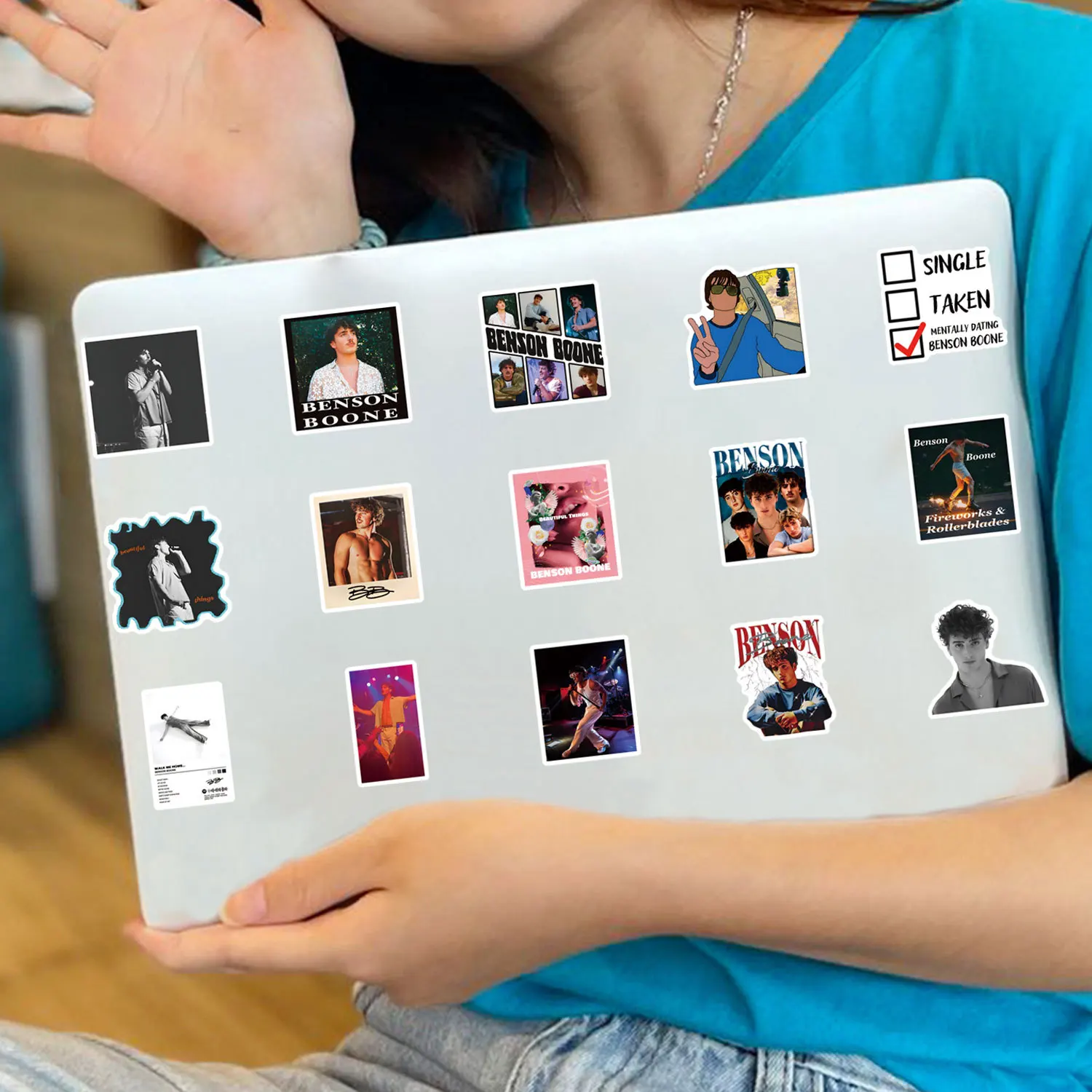 60 قطعة ملصقات المغني بنسون Boone مقاوم للماء المعبود المشجعين هدية الكتابة على الجدران الديكور DIY بها بنفسك دفتر حقيبة كوب ماء لعبة الغيتار الاطفال