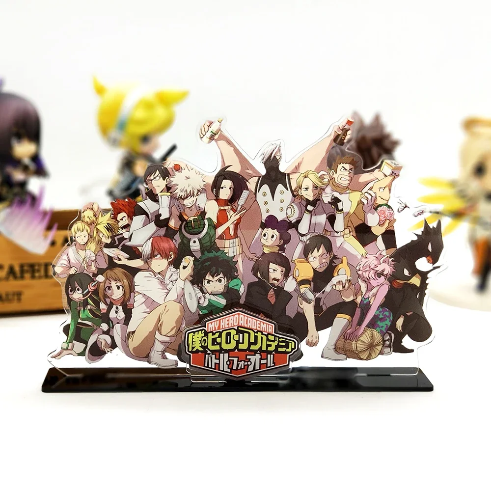 Figurinhas de anime acrílicas para decoração de mesa Midoriya Shoto, família Bakugo, Boku, classe a, bolo Topper, decoração de mesa