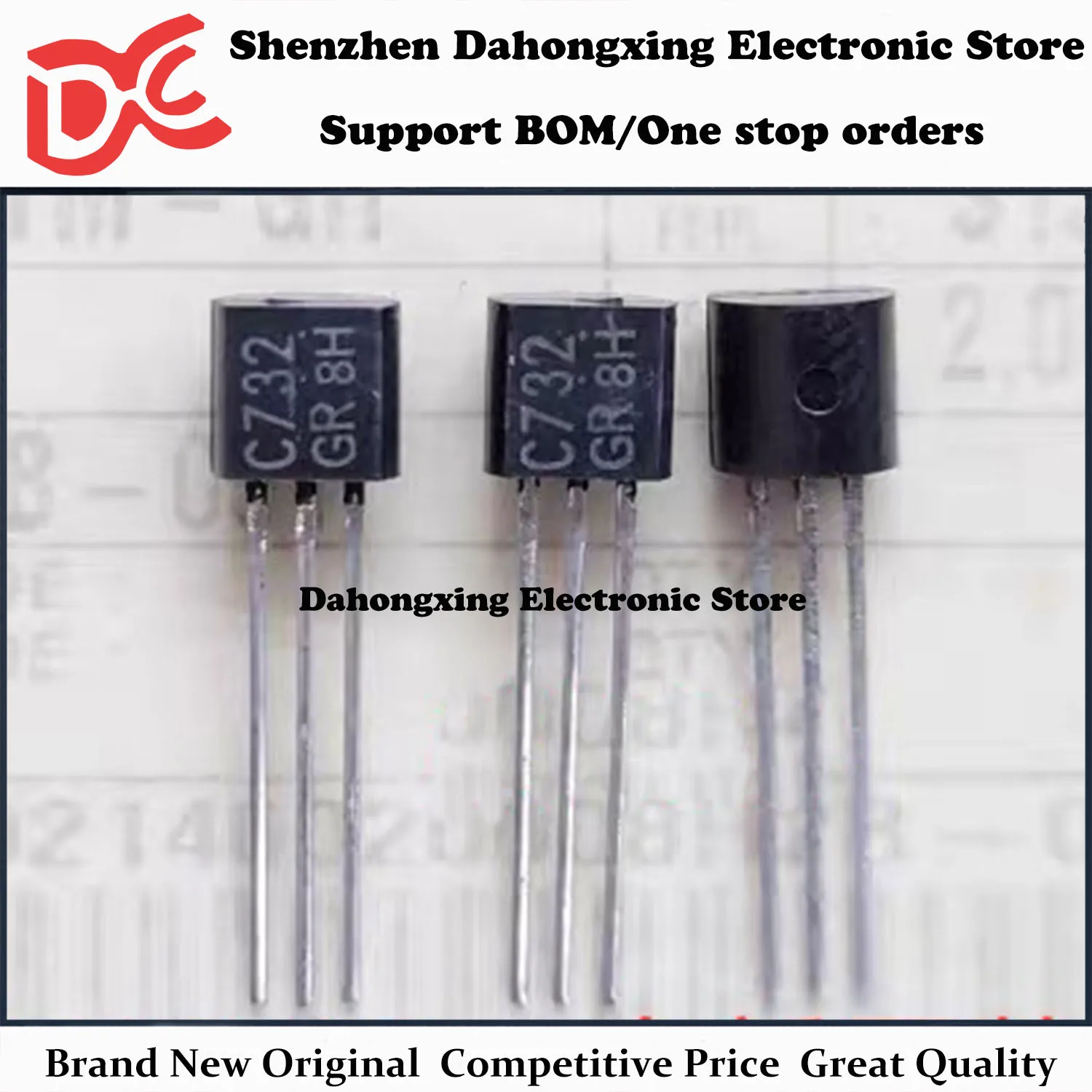 New Original 20Pcs 2SC732-GR C732GR C732 TO-92 Audio Amplifier Transistor Electronic Components Great Quality