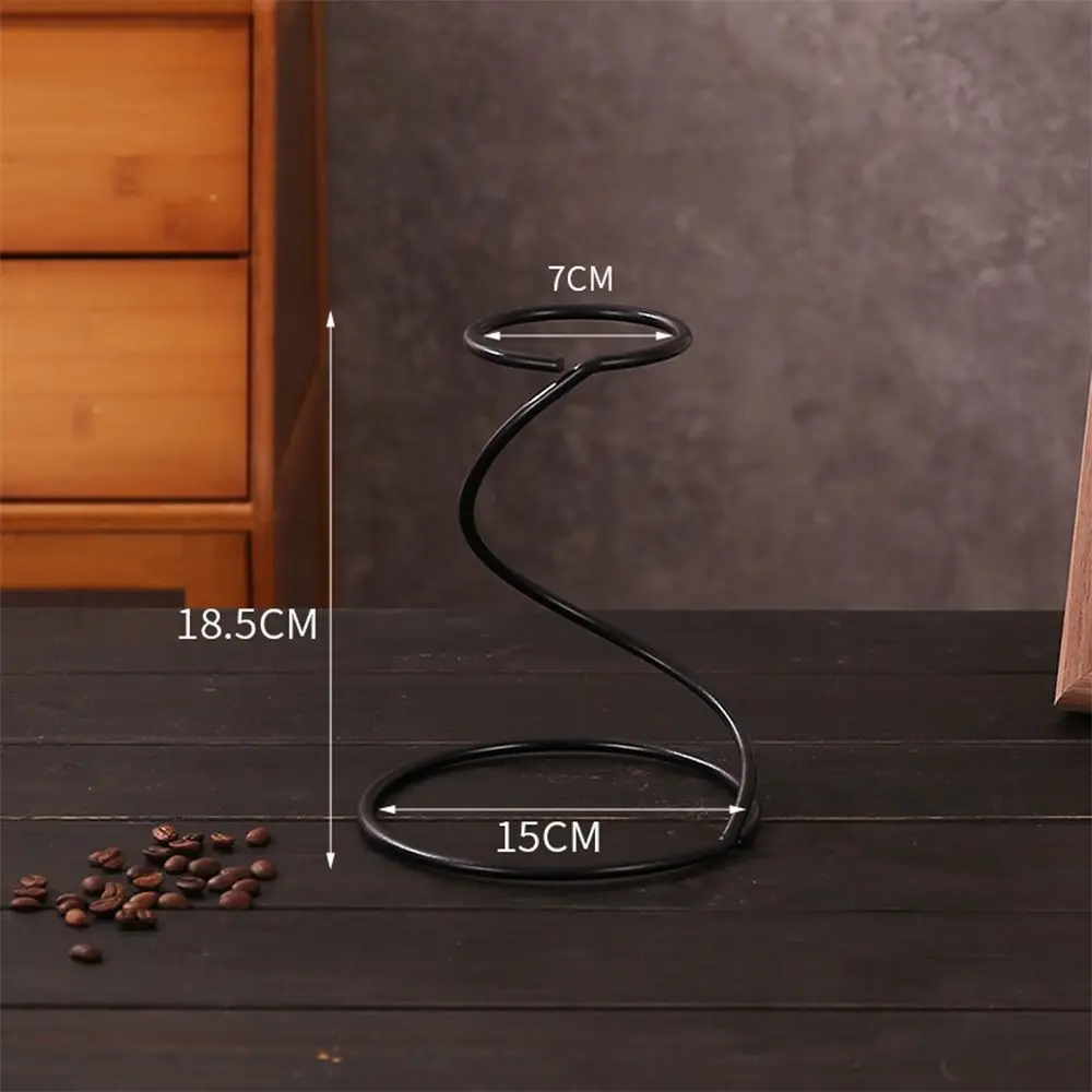 Black Coffee Filter Cup Holder Iron Coffee Supplies Coffee Dripper Stand Tool Cafe Coffee Filter Paper Rack Indoor Outdoor