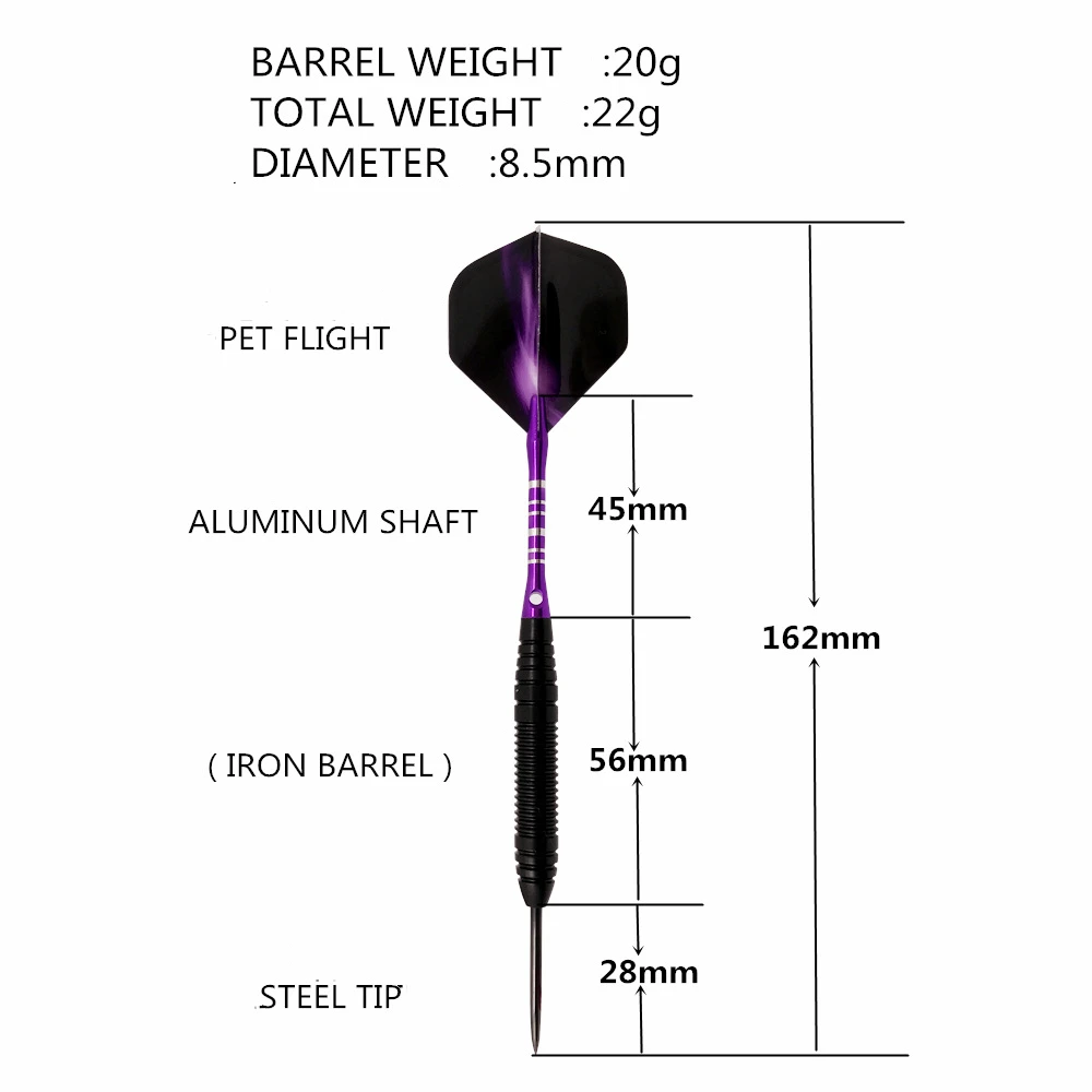 Высококачественный дешевый набор из трех предметов для дартса, игровые аксессуары, набор дартс со стальным наконечником и коробкой