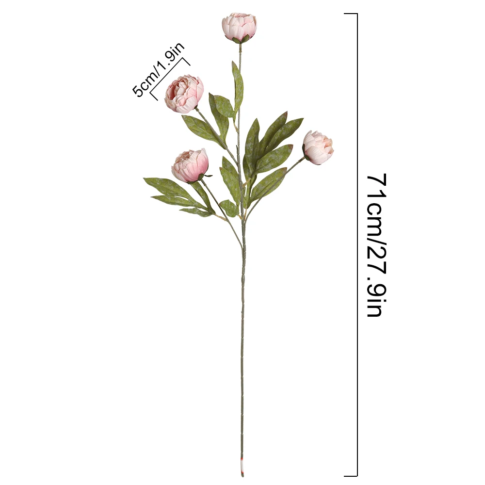 1 Stück Künstliche Pfingstrosen-Blumensträuße aus Seide für Heim-Dekoration, Party, Hochzeit, Braut-Dekoration, DIY-Vasen-Zubehör – Detail 6