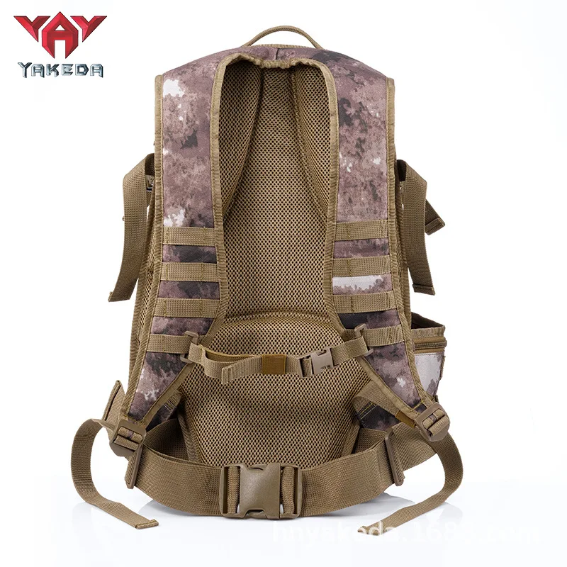 YAKEDA Tactical Military Backpack Men\'s Outdoor 600D Oxford 40L Waterproof Molle Sport Bag City Travel Camping Hunting Rucksack