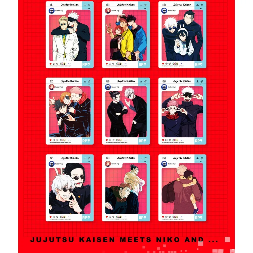 Cartes de Collection fantaisie Anime Jujutsu Kaisen, périphériques créatifs et exquis à la mode, cartes de personnages artistiques, cadeaux d'anniversaire pour enfants