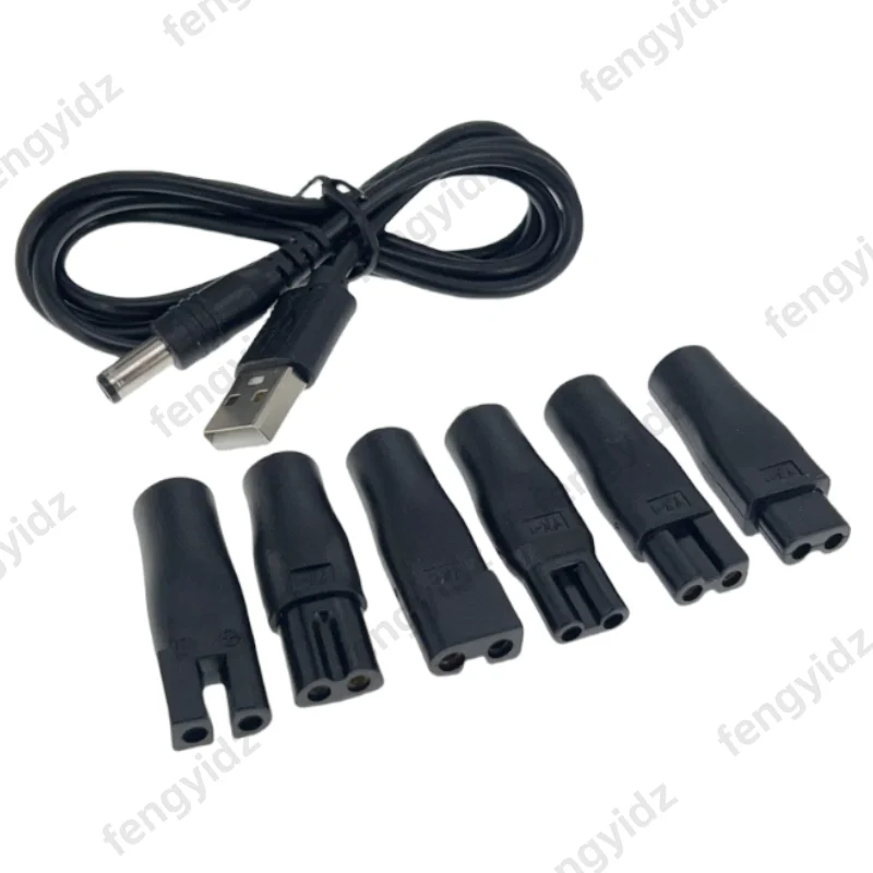 New DC Converter for Shaver Hair Clipper DC5.5*2.1mm Male To C8 Tail Female Power Supply Conversion Interface Plug Adapter