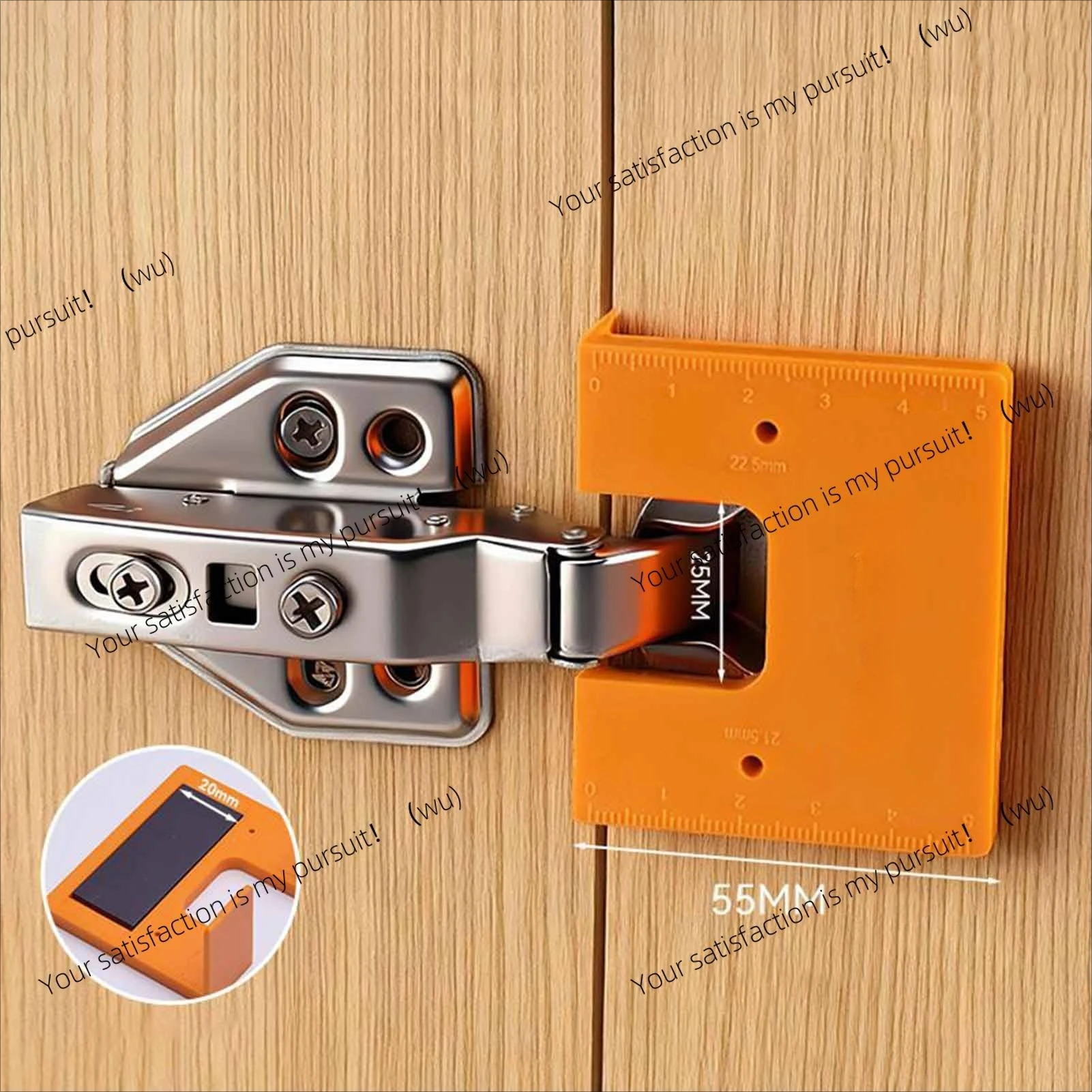 Door hinge adjustment tool, magnetic precision auxiliary fixture, suitable for home garage panels, pocket drawers
