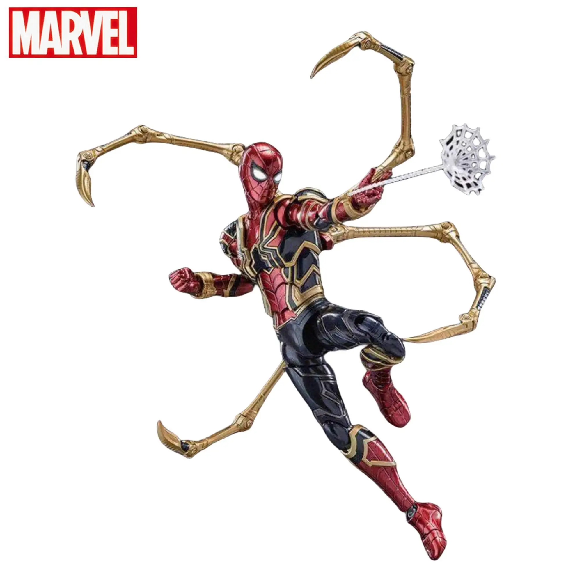 Marvel In Stock Mecha Iron Spider-man Deluxe Genuine Marvel's The Avengers Movable Assembled Model Toy Doll Christmas Gift