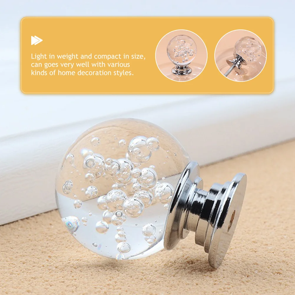 

Glass Drawer Pulls Clear Dresser Knobs Bling Cabinet and Crystal Furniture Decorative for Cabinets Drawers Silver