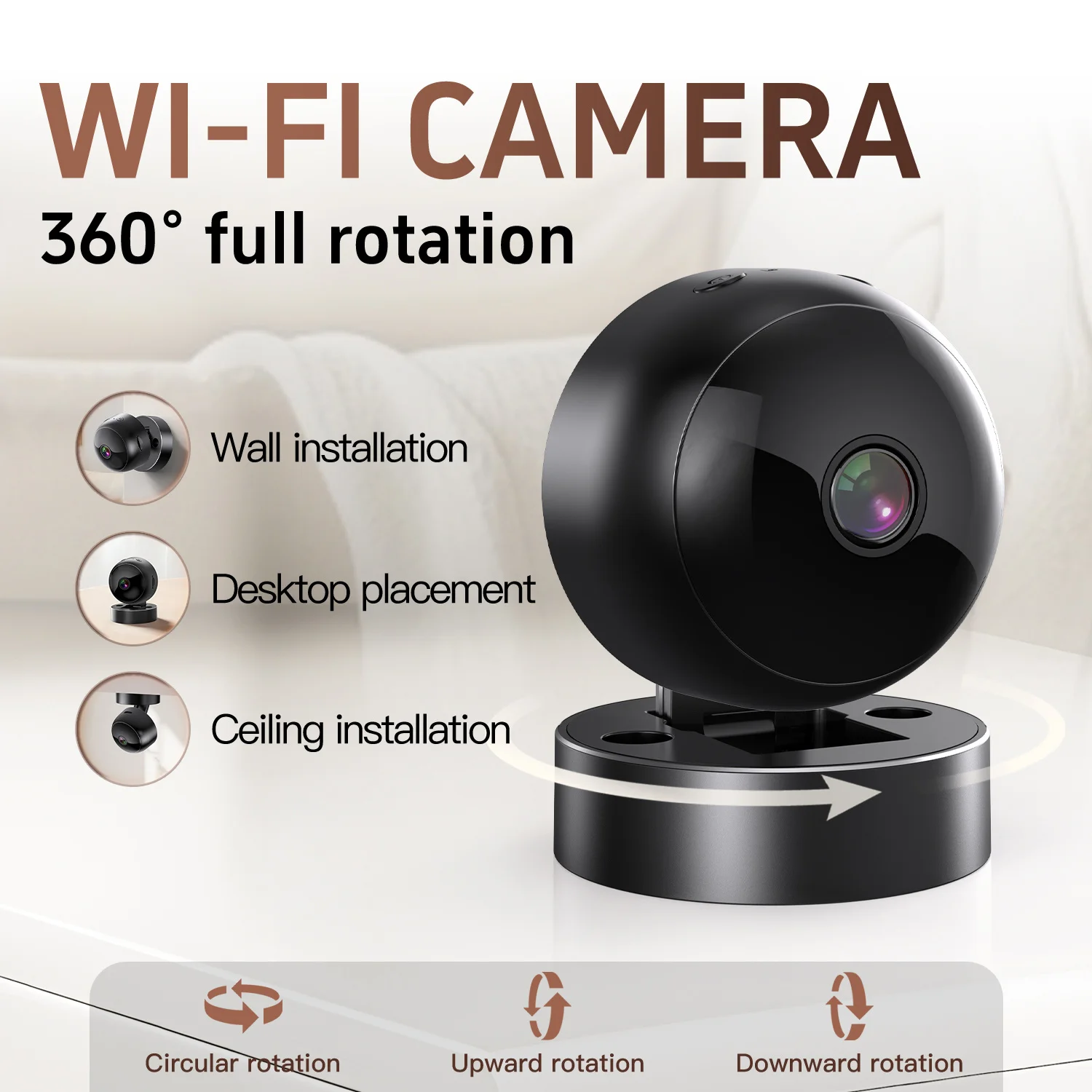 1080P HD Camera 2.4G Wifi Wireless Security Protection Remote Monitor Camcorders Home Phone Connectivity Smart Device