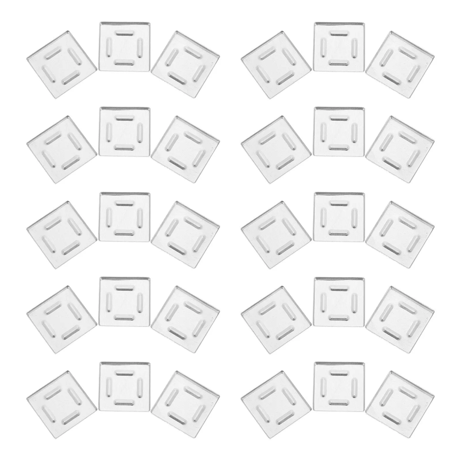 30Pcs Aluminum Eyeshadow Cases Portable Makeup Storage Trays Refillable Cosmetics Organizer Sub Package Box for Travel Home